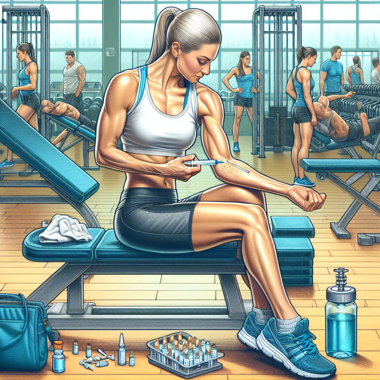 Administration intramusculaire du médicament avant l'entraînement