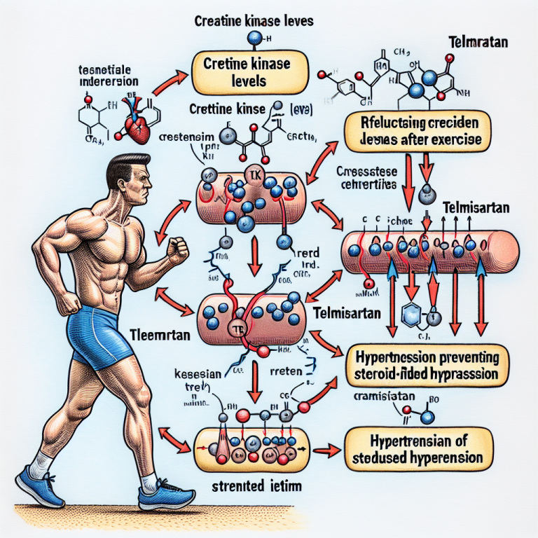 Le telmisartan affecte-t-il les taux de créatine kinase après l'exercice ? Utilisation du telmisartan pour prévenir l'hypertension induite par les stéroïdes